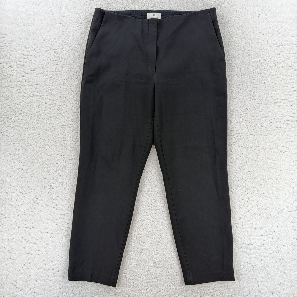 Aritzia Babaton Dress Pants Womens 12 Black Twill Slim Tapered Work 106955